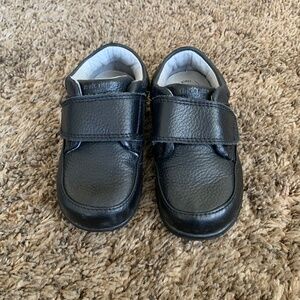 Stride Rite Ross Black Leather Loafers  Baby Boy 6.5W SRT Casual Dress Shoes